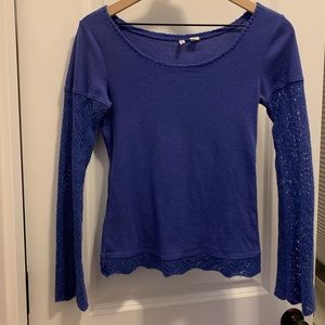 Moth (Anthropologie) sweater w/crochet accents